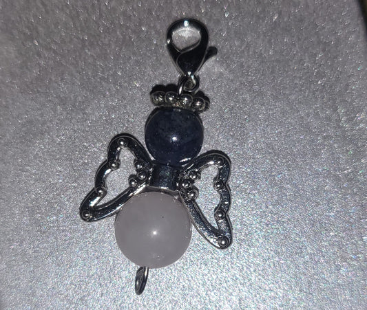 Kärleksängeln – Rosenkvarts & Lapis Lazuli